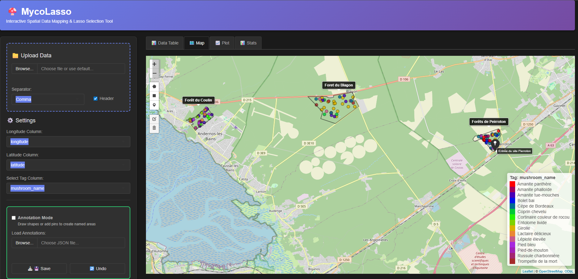 MycoLasso screenshot 1